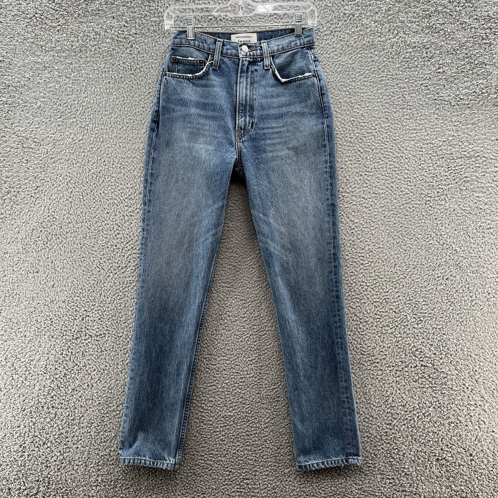 Reformation Jeans Womens 25 Blue Stevie Ultra High Rise Slim Skinny Denim